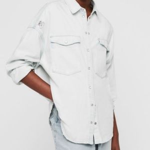 All Saints Harper Denim Shirt - Distressed